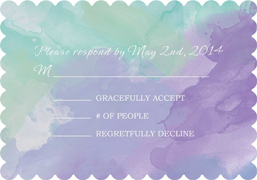 500x350 Bracket Shaped Shades Of Green And Purple Watercolor Wedding