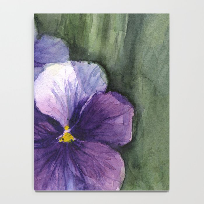 700x700 Purple Pansies Watercolor Flowers Painting Violet Floral Art