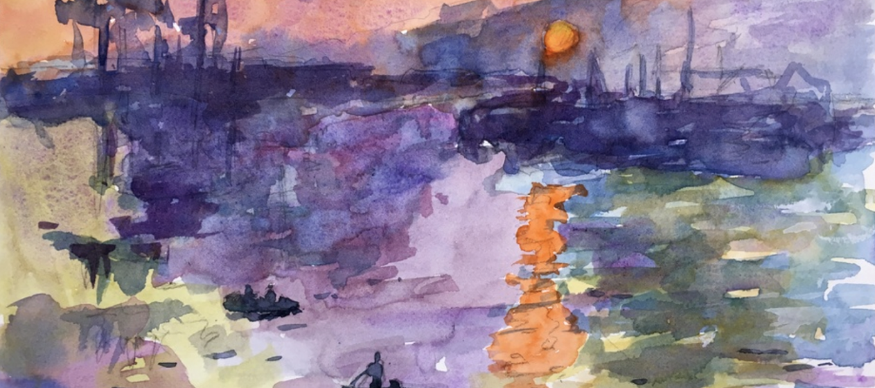 1263x560 Turning A Famous Painting (Feat. Claude Monet) Into A Watercolor Study