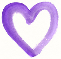 199x194 Purple Painted Heart Stock Vector