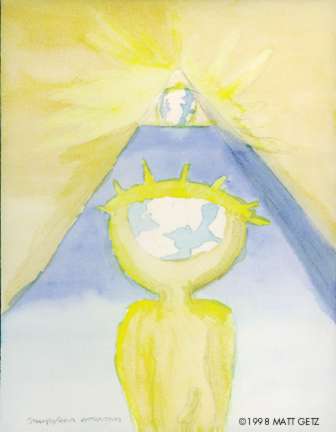 336x432 Mg98 04 Pyramid Attraction Water Color Painting By Matt Getz