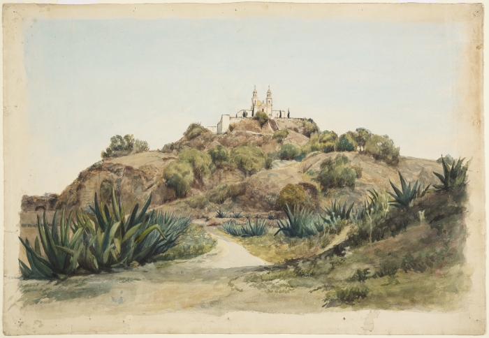 700x484 Painting Of Cholula, Mexico, Showing Christian Church Of Nuestra