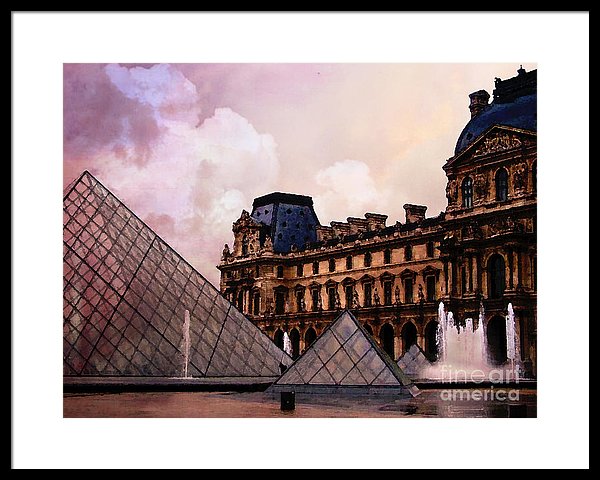 600x480 Surreal Louvre Museum Pyramid Watercolor Paintings