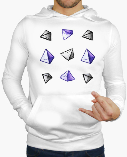 422x520 Geometric Watercolor Pyramid Pattern Hoody