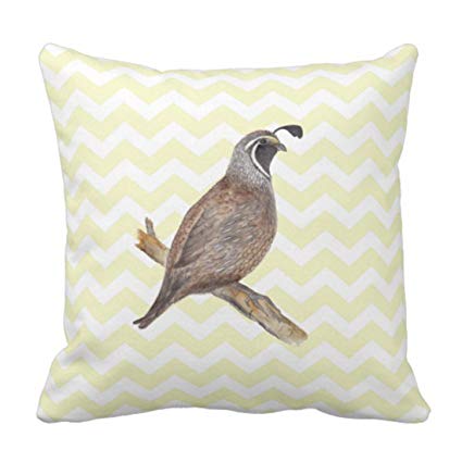 425x425 Emvency Throw Pillow Cover Quail Watercolor Painting