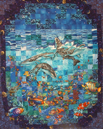 350x437 Watercolor Whales Quilt Rob Appell Designs