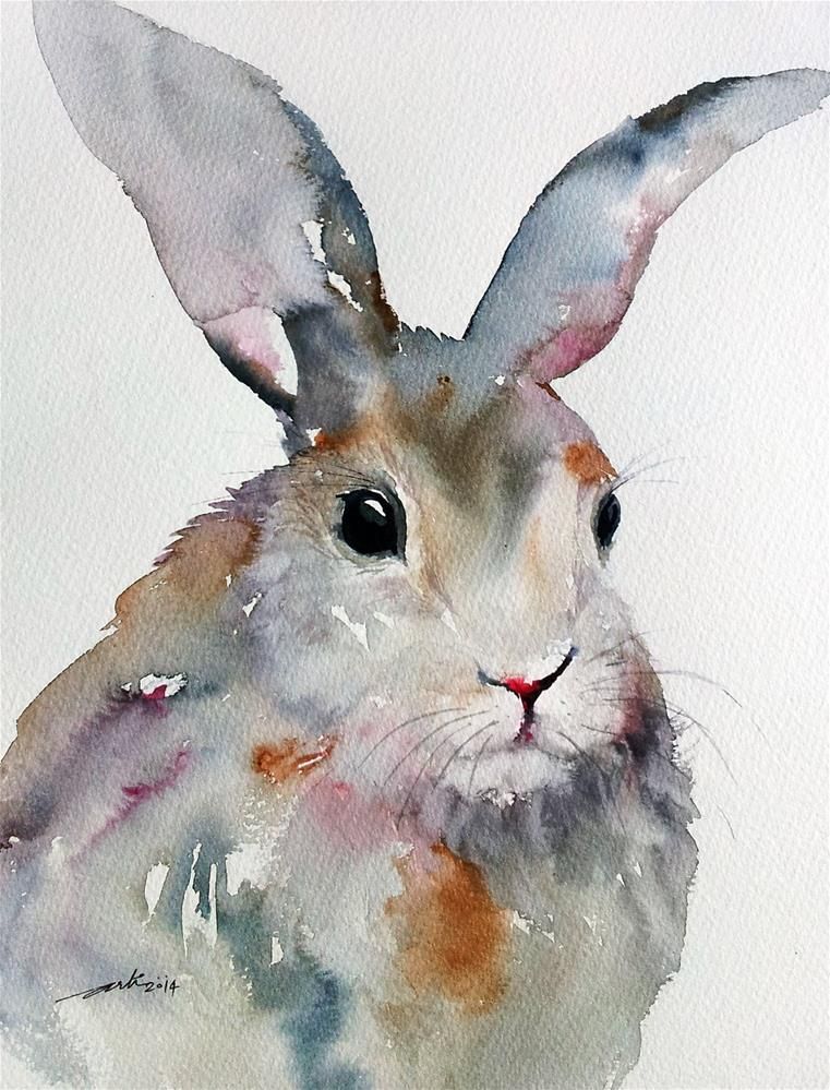 761x999 Gray Rabbit Original Fine Art By Arti Chauhan Nursery In 2018