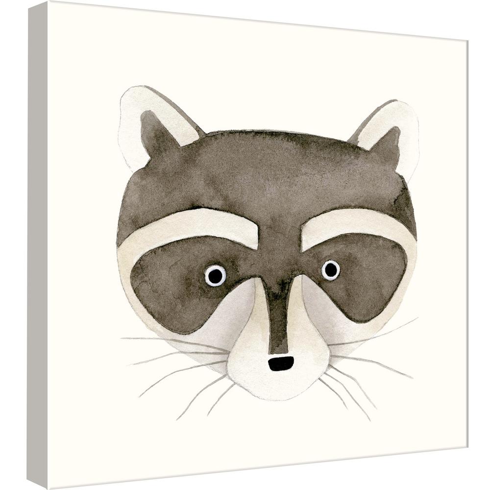 1000x1000 Ptm Images 15.in X 15.in 'Raccoon Watercolor Face' Printed