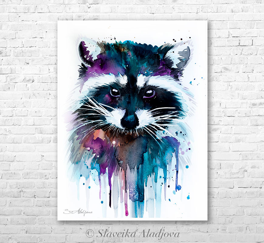 869x799 Raccoon Watercolor Painting By Slaveika Aladjova On Behance
