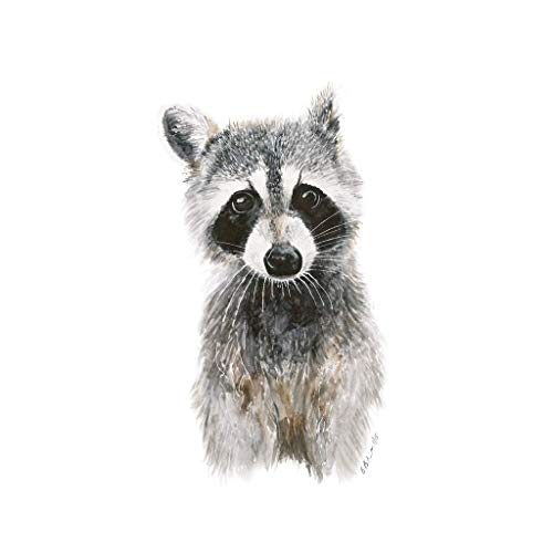 500x500 Baby Raccoon Watercolor Nursery Decor Available In