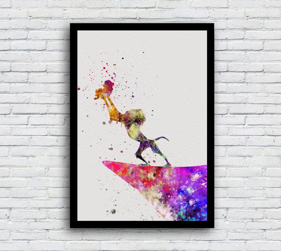 570x508 The Lion King Rafiki And Simba Art Watercolor By Multicolourart