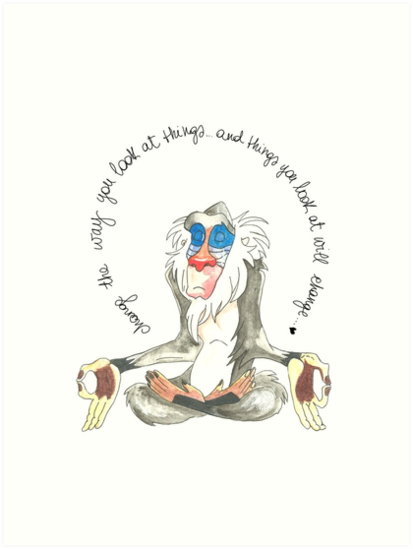 413x549 Wise Rafiki Art Prints By Greenjes Redbubble