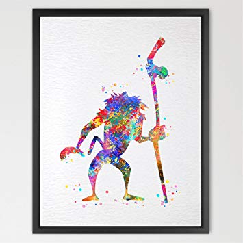 355x355 Dignovel Studios 11x14 The Lion King Rafiki Watercolor