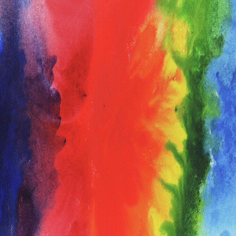 900x900 Abstract Rainbow Watercolor Splash Painting By Irina Sztukowski