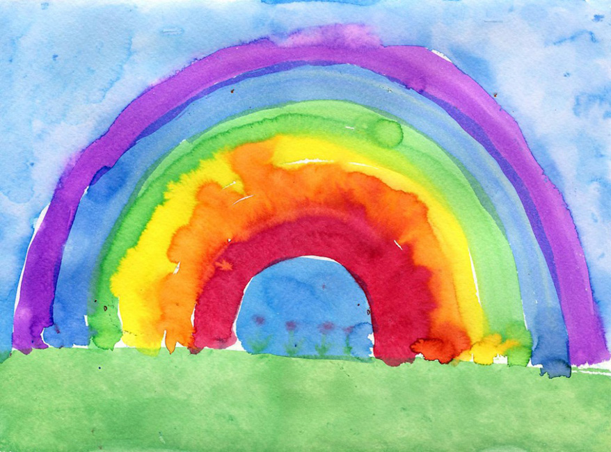 878x650 Rainbow Watercolor Painting Art Projects For Kids