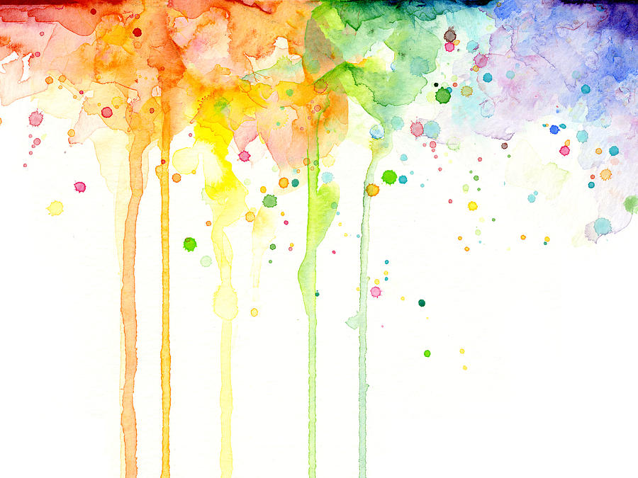 900x675 Watercolor Rainbow Painting By Olga Shvartsur