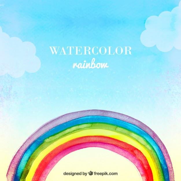 626x626 Watercolor Rainbow Vector Free Download