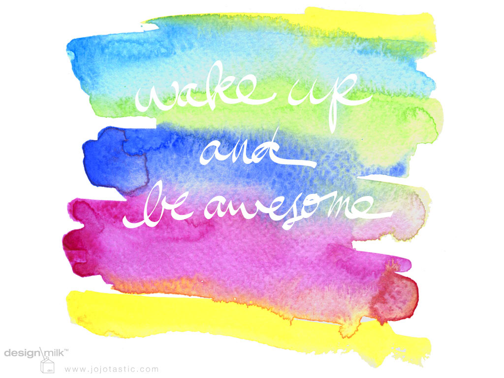 1024x768 Colorful Rainbow Watercolor Desktop Background