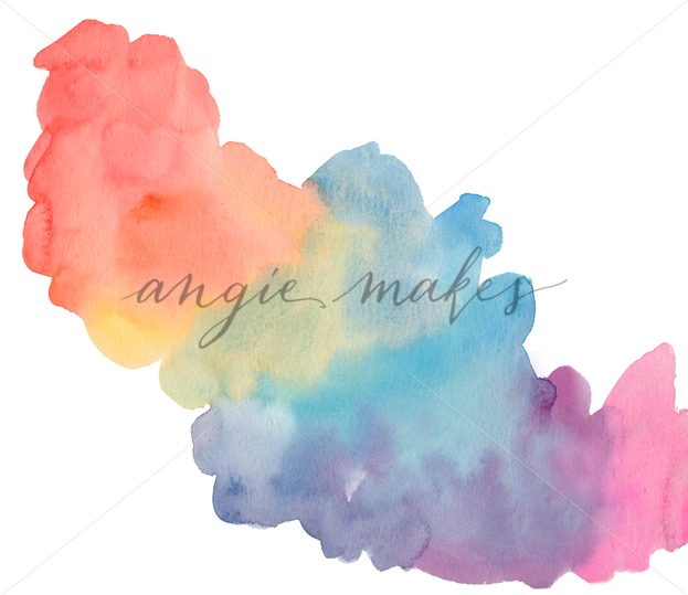 623x539 Rainbow Watercolor Background. Abstract Watercolor Rainbow Blob
