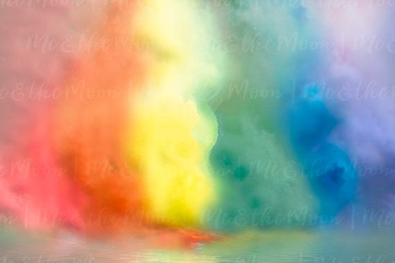 570x380 Rainbow Baby Show Watercolor Backgrounds Vinyl Cloth High Quality