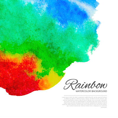 399x399 Beautiful Rainbow Watercolor Background Free Vector In