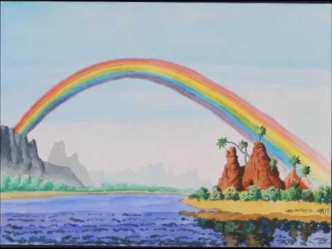480x360 Landscape Rainbow Watercolor Painting Review