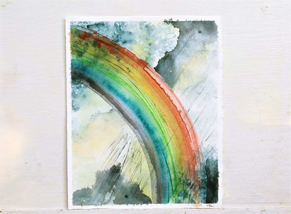 1000x738 Painting Rainbows Best Of Rainbow Painting Original Watercolor