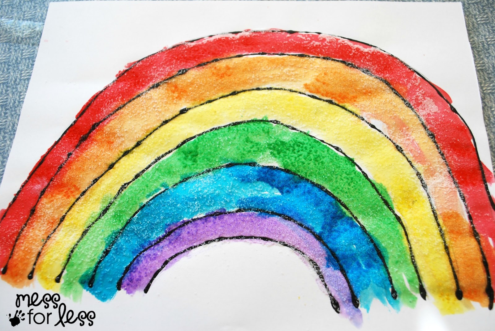 1600x1071 Black Glue And Salt Watercolor Rainbow