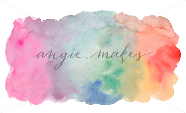 623x379 Hand Painted Watercolor Rainbow Paint Splotch. Rainbow Paint Blob