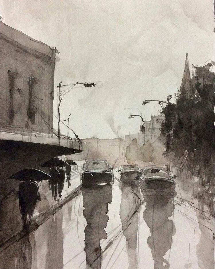 750x937 Ink And Watercolor Paintings Collection 2