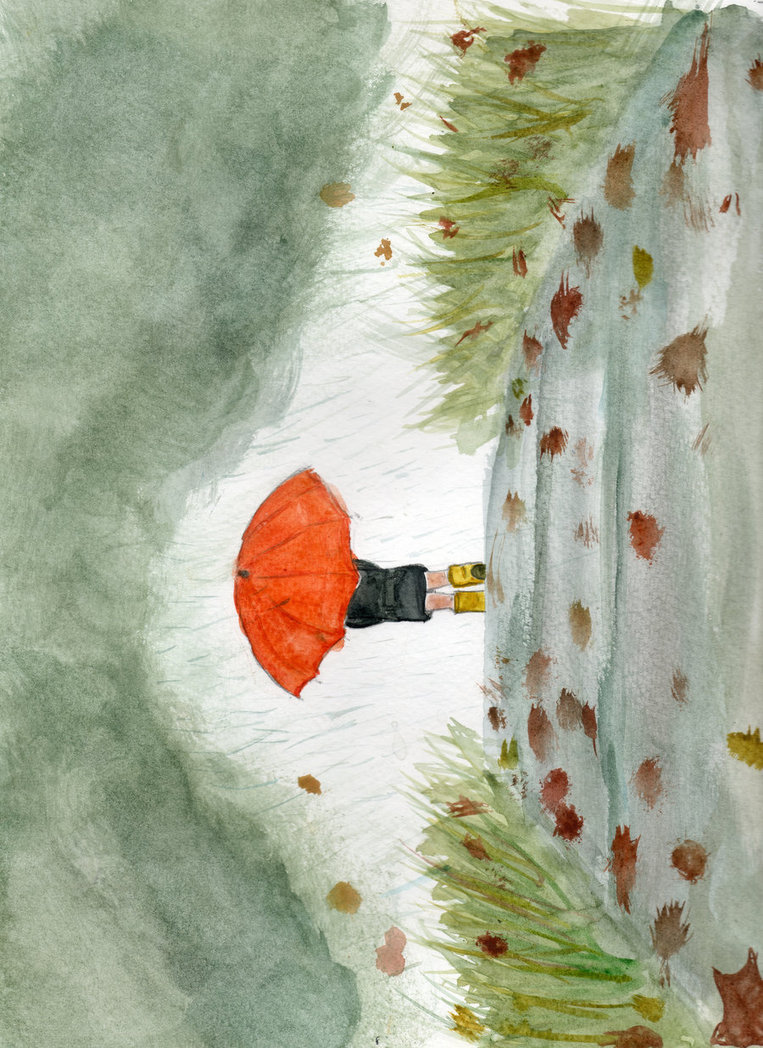 763x1048 Rainy Day Watercolor By Ticketmeister