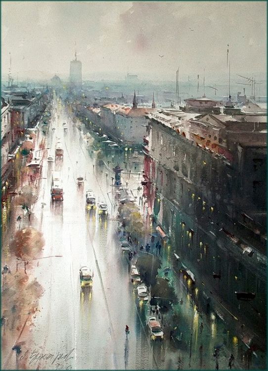 Rainy Day Watercolor at GetDrawings | Free download