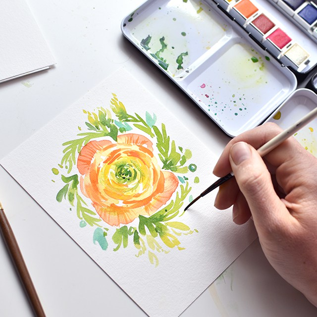 640x640 How To Paint Ranunculus Watercolor