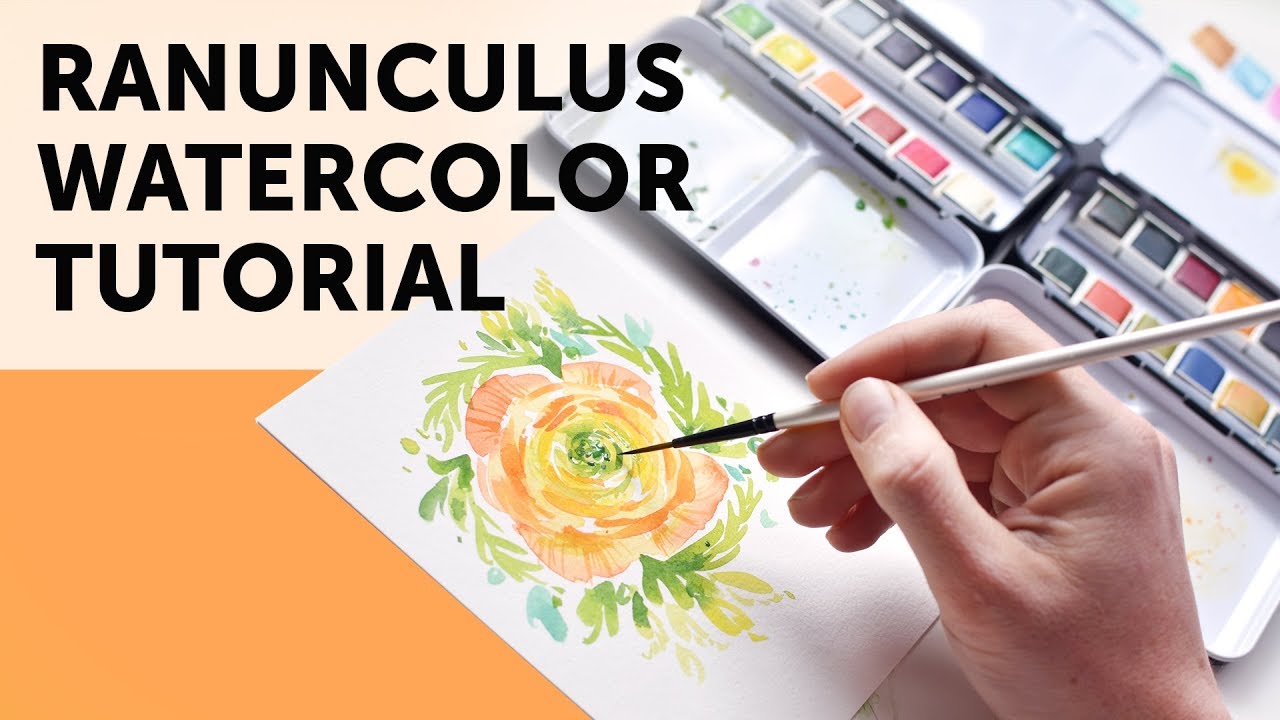 1280x720 How To Ranunculus Watercolor Easy Beginner Watercolor Floral