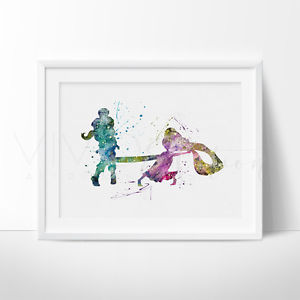 300x300 Rapunzel Tangled Watercolor Princess Nursery Art Print Wall Decor