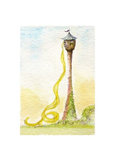 400x560 Nice Tangledrapunzel Watercolor Painting. Wonderful World Of