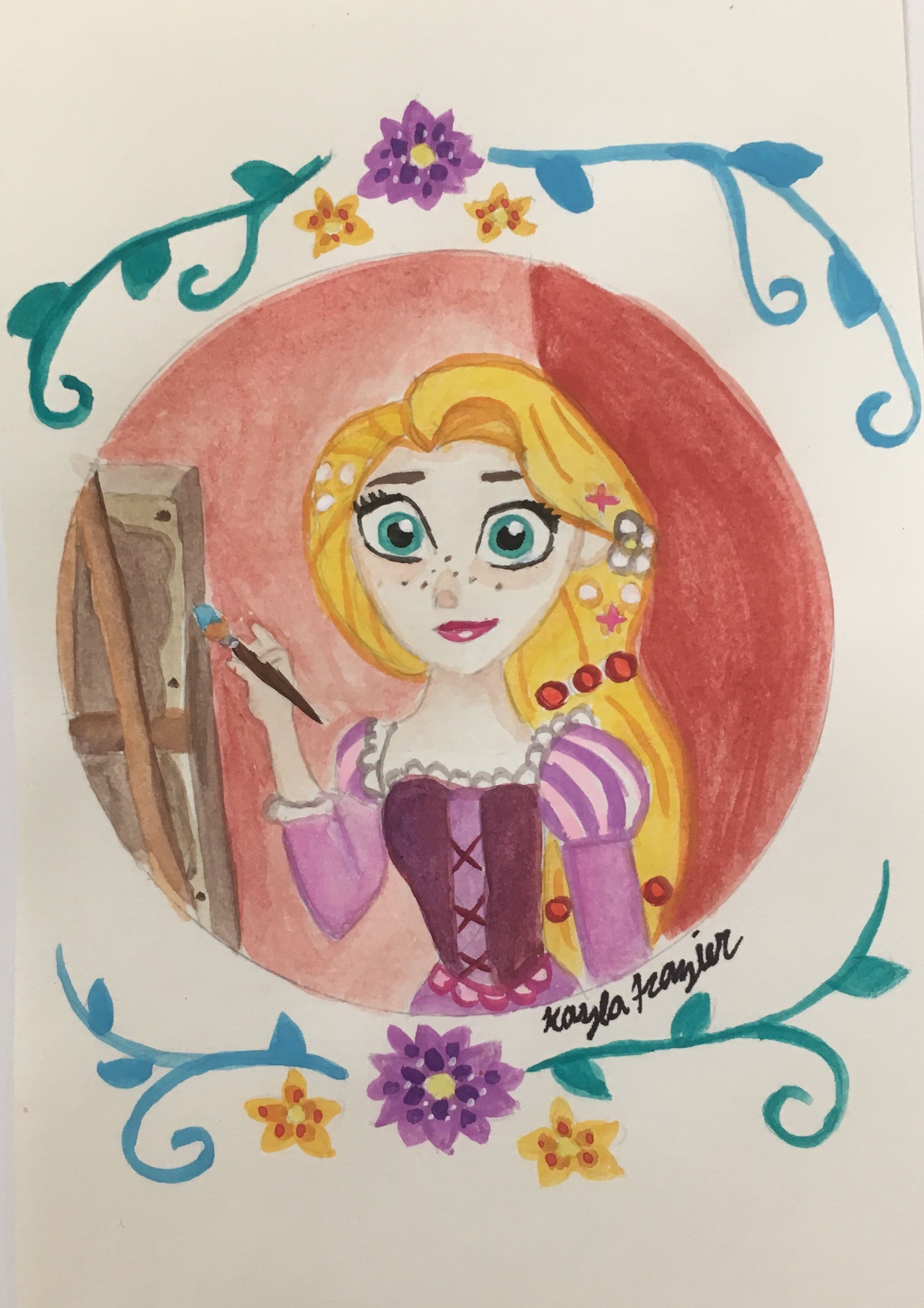 2173x3075 Pictures Of Rapunzel Save My Watercolor Painting Of Rapunzel From