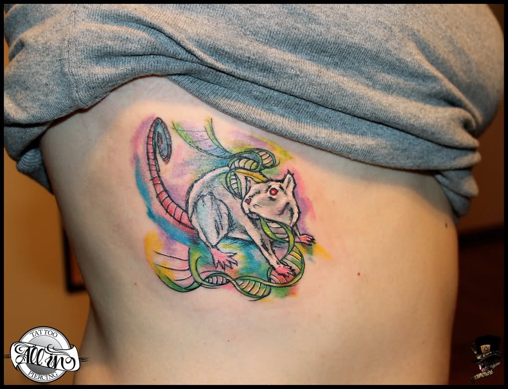 1020x783 Watercolor Rat Tattoo By Darkartscolective