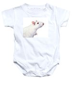 150x180 White Albino Rat Watercolor Painting By Olga Shvartsur