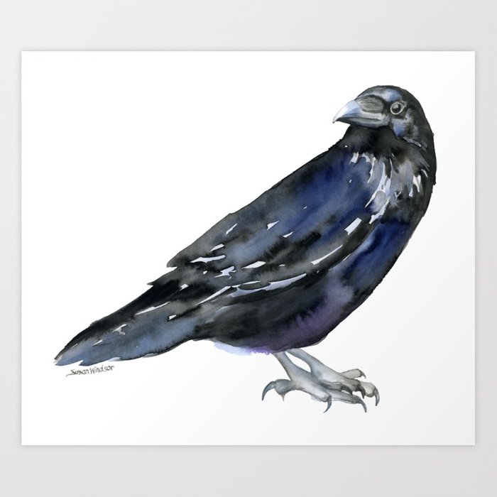 700x700 Raven Watercolor Nevermore Art Print By Susanwindsor Society6