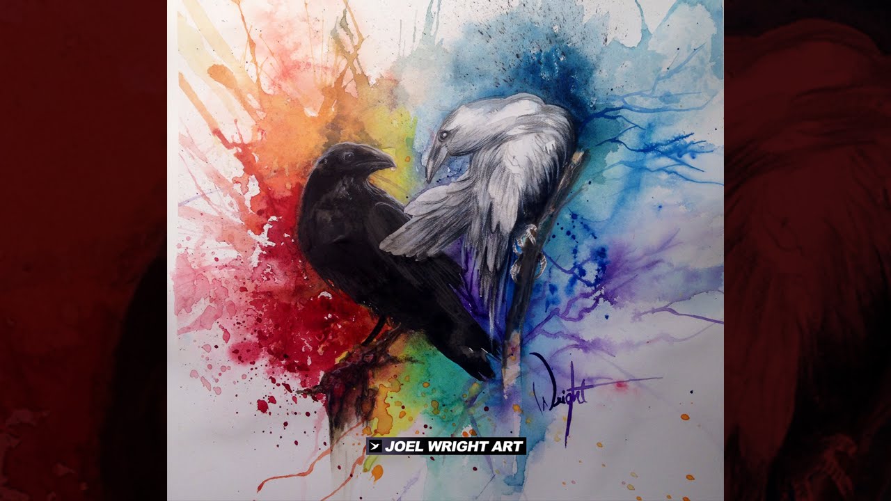 1280x720 Duality Ravens Watercolor Joel Wright