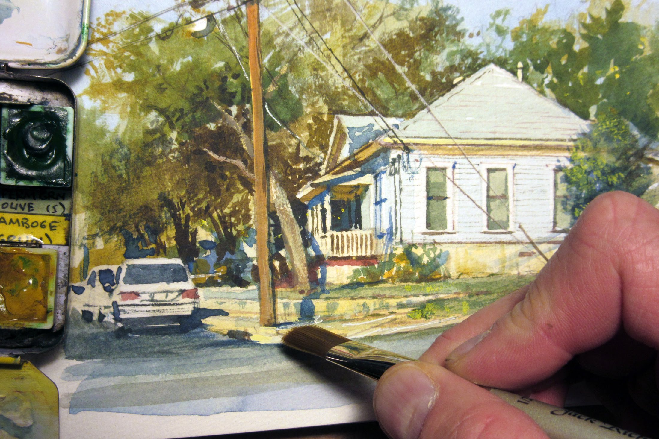 2200x1467 Realistic Watercolor Of A House By James Gurney