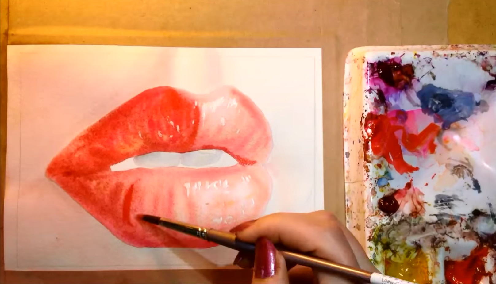 1617x926 Watercolor Techniques For Painting Hyper Realistic Lips Step By Step