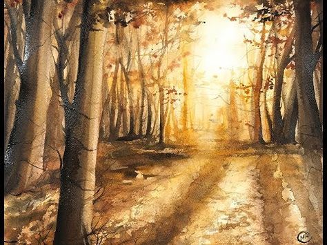 474x355 Realistic Forest In Watercolors Painting Tutorial