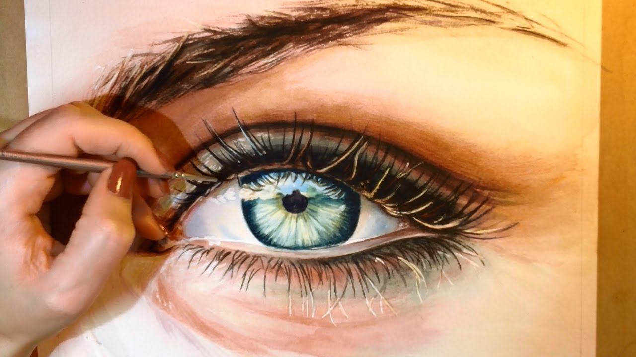 1280x720 Watercolor Paintings Of Eyes How To Paint A Realistic Eye