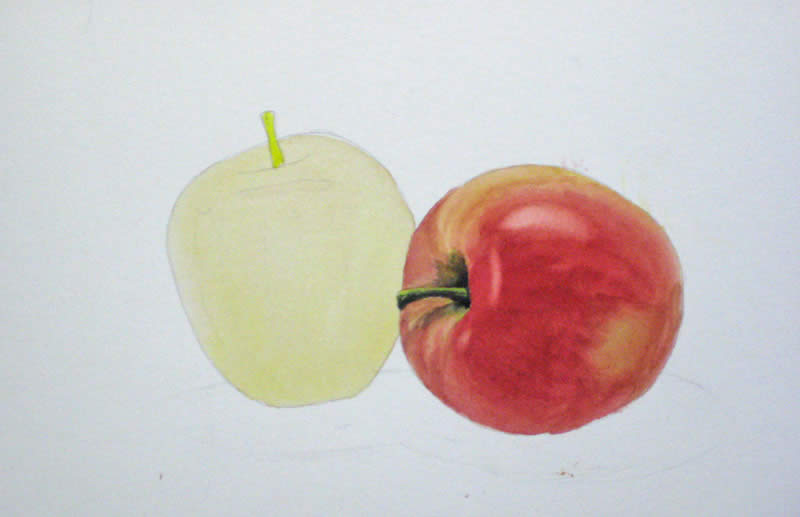 800x517 How To Paint An Apple With Watercolor