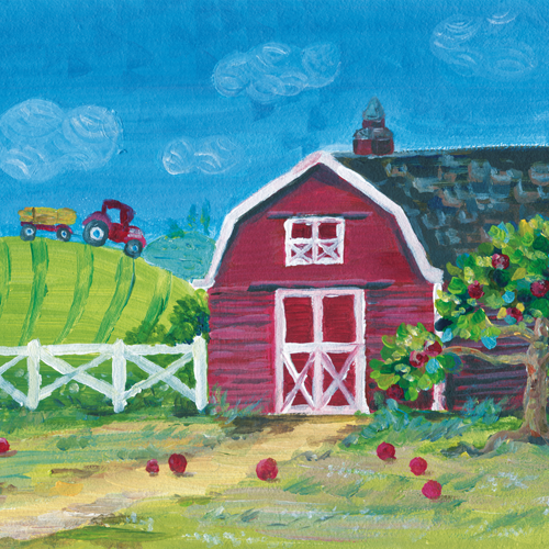 500x500 Red Barn R2backdrops