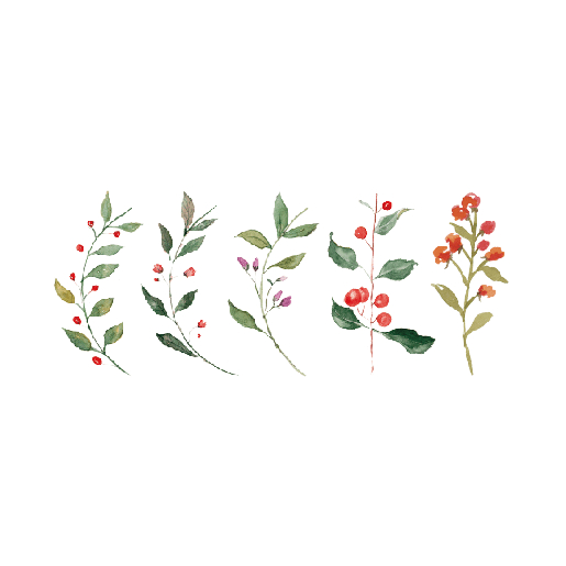515x515 Waterproof Temporary Fake Tattoo Stickers Watercolor Red Flowers