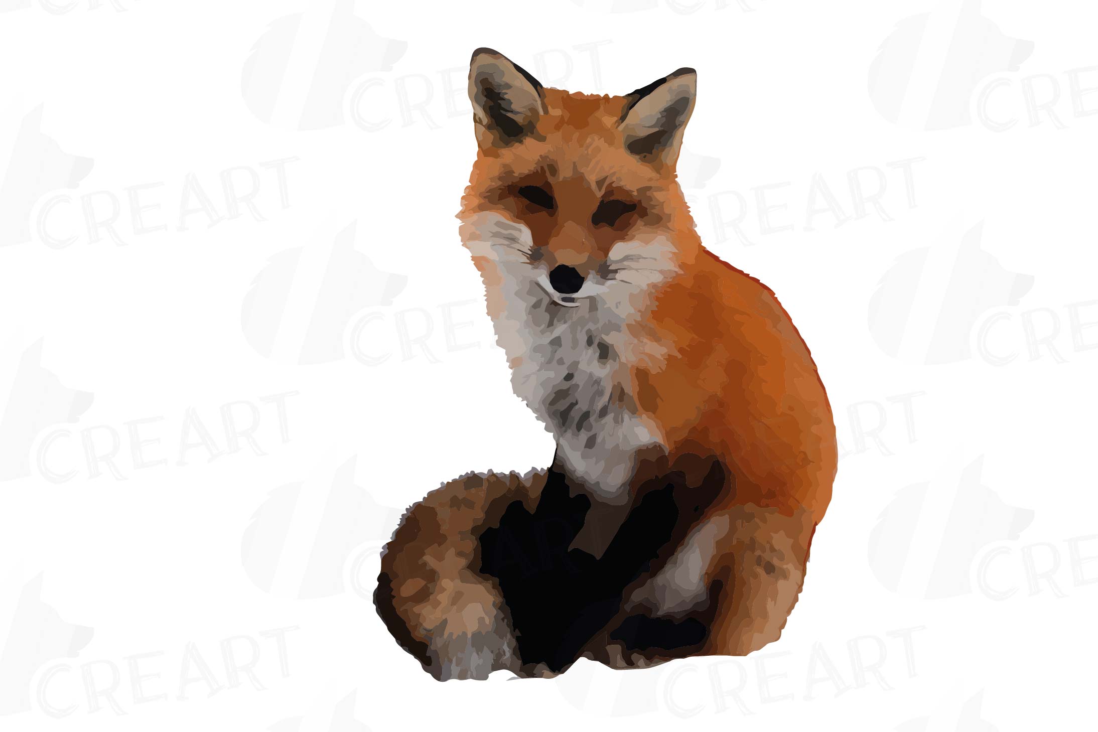 2188x1459 Red Fox Watercolor Clip Art, Woodland Watercolor Fox, Png