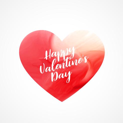 490x490 Red Heart Made With Watercolor Paint